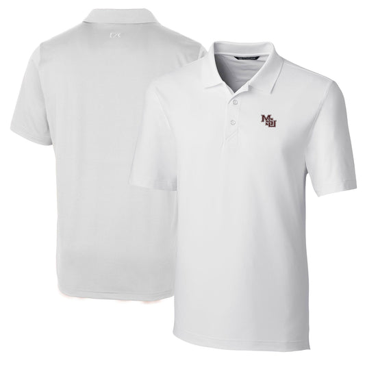 Men's Cutter & Buck  White Mississippi State Bulldogs Vault Forge Stretch Polo
