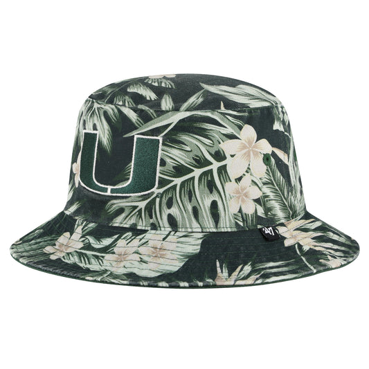 Men's '47 Green Miami Hurricanes Tropicalia Bucket Hat