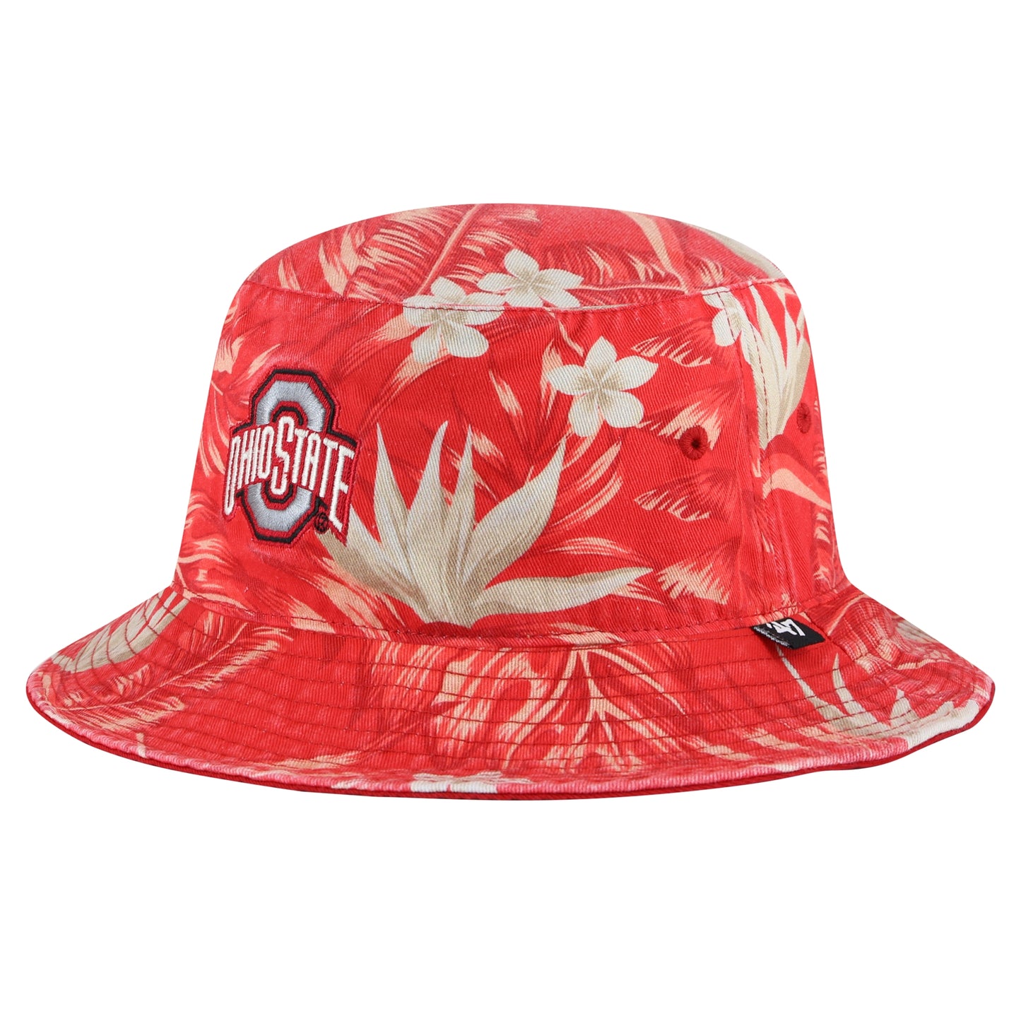 Men's '47 Scarlet Ohio State Buckeyes Tropicalia Bucket Hat