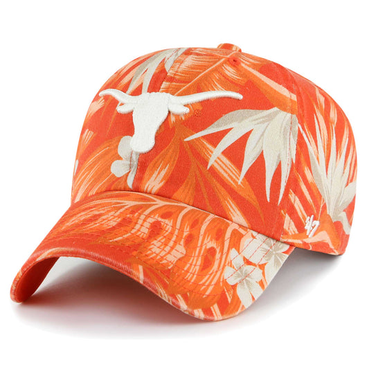 Men's '47 Texas Orange Texas Longhorns Tropicalia Clean Up Adjustable Hat