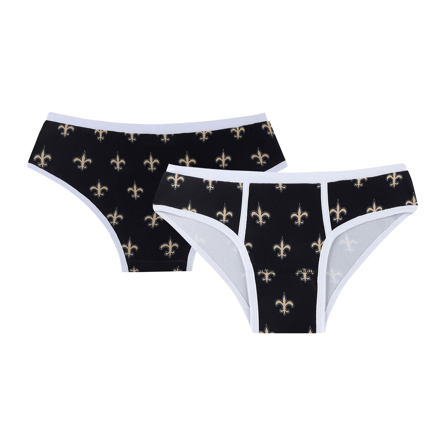 Women's Concepts Sport Black New Orleans Saints Gauge Allover Print Knit Panties