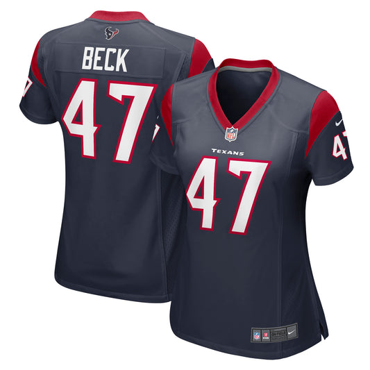 Women's Nike Andrew Beck Navy Houston Texans Team Game Jersey