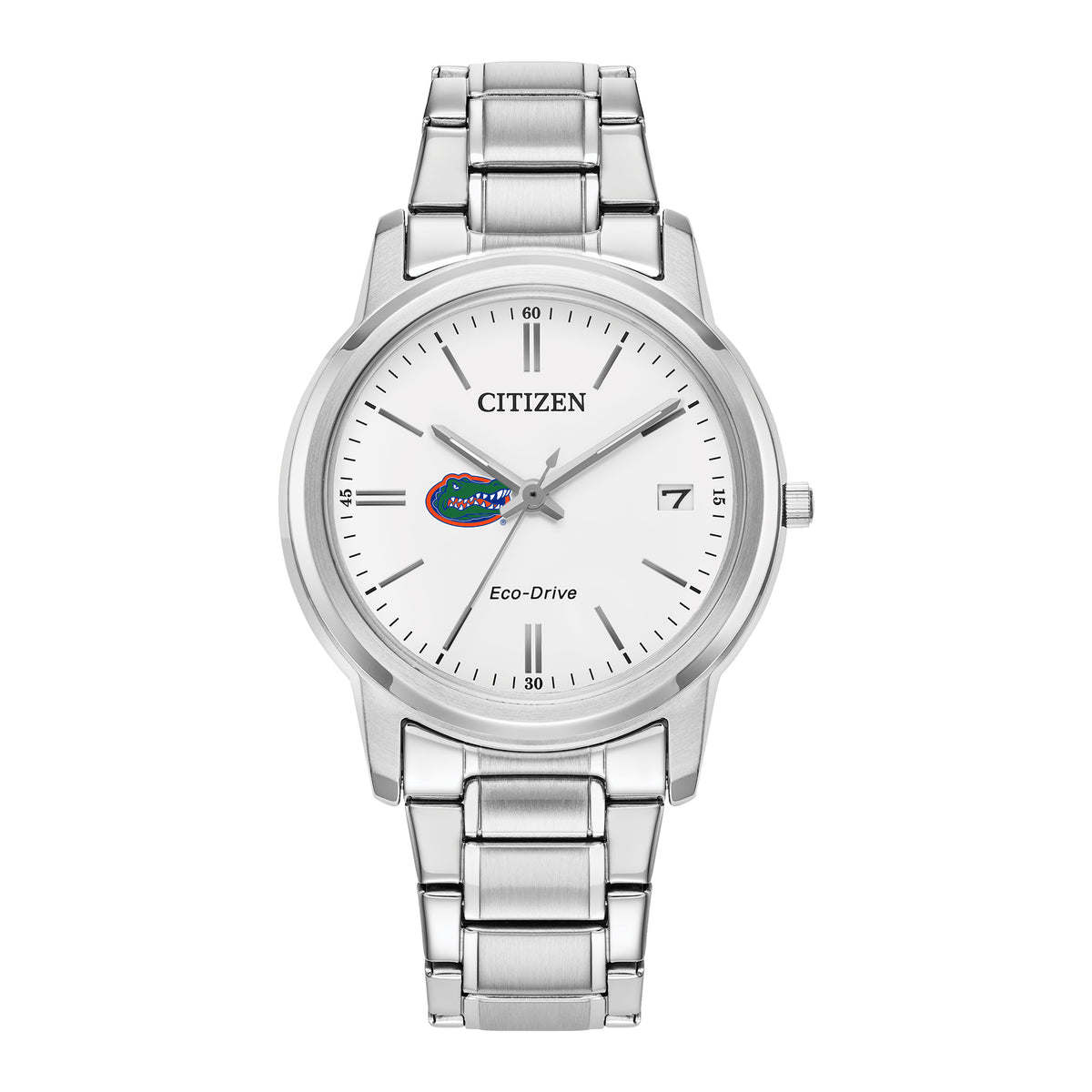 Women's Citizen Watch Silver Florida Gators Eco-Drive White Dial Stainless Steel Watch