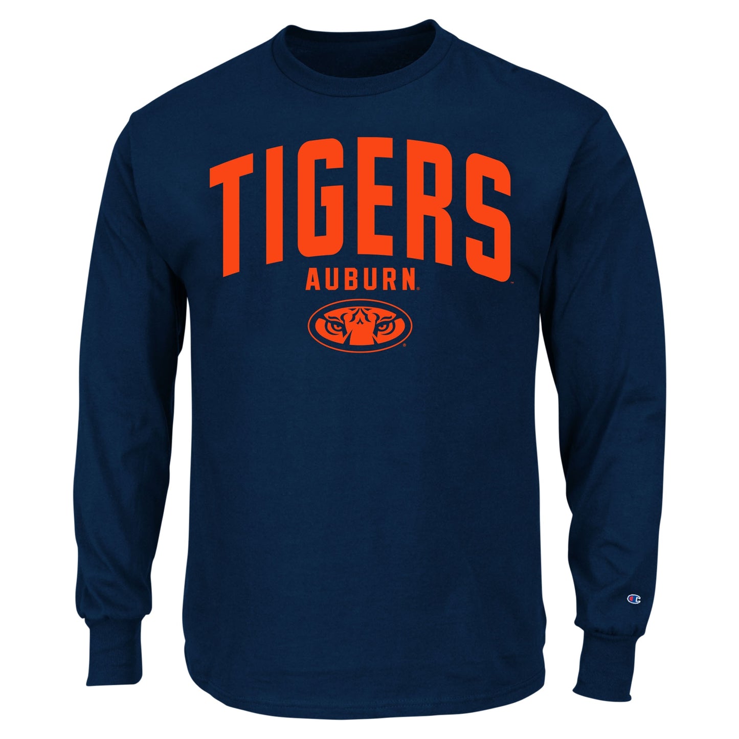 Men's Champion Navy Auburn Tigers Big & Tall Arch Long Sleeve T-Shirt