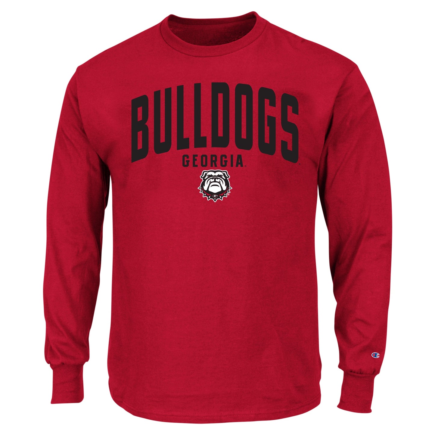 Men's Champion Red Georgia Bulldogs Big & Tall Arch Long Sleeve T-Shirt