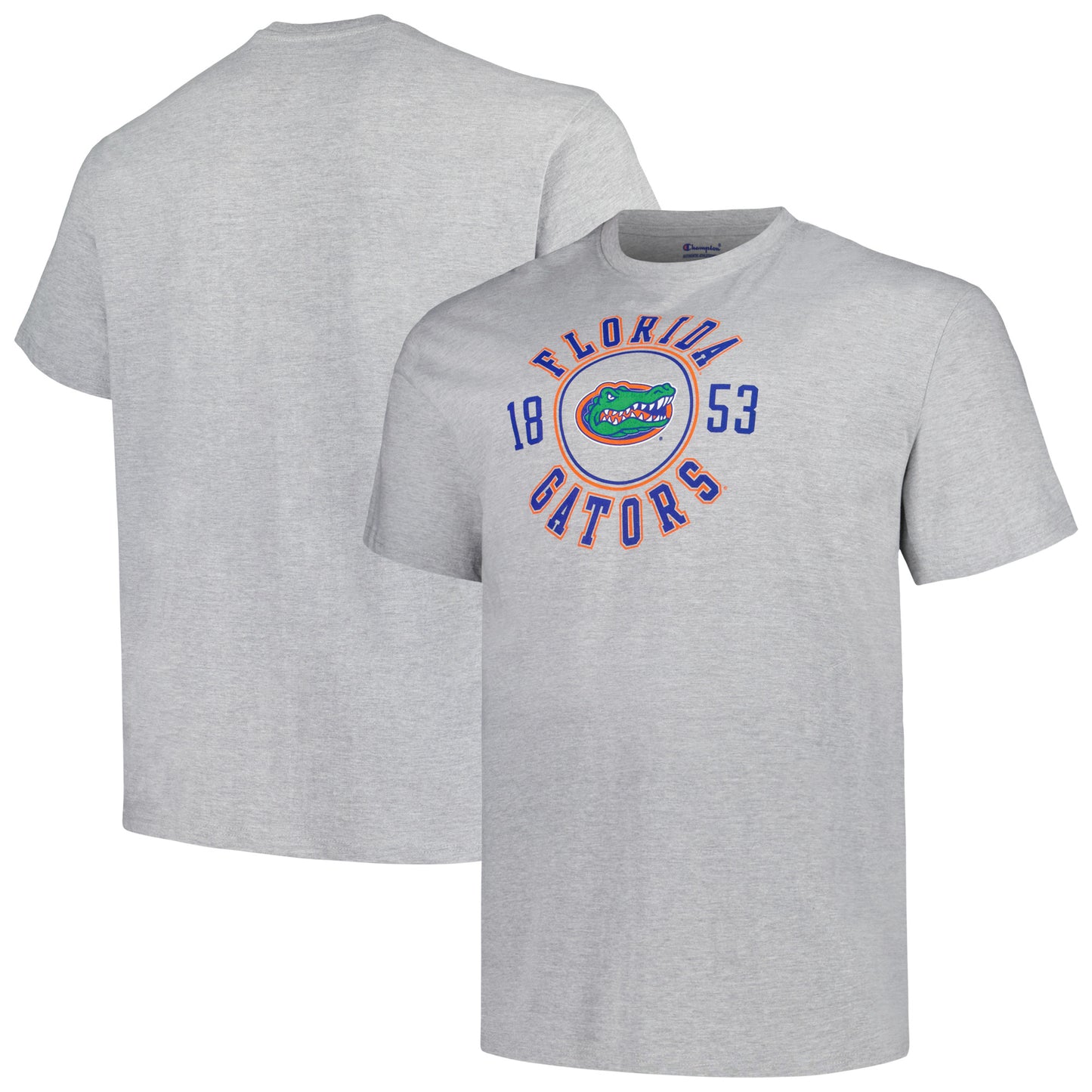 Men's Champion Heather Gray Florida Gators Big & Tall Circle Logo T-Shirt