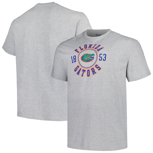 Men's Champion Heather Gray Florida Gators Big & Tall Circle Logo T-Shirt