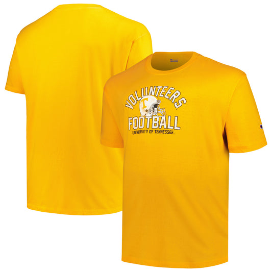 Men's Champion Tennessee Orange Tennessee Volunteers Big & Tall Football Helmet T-Shirt