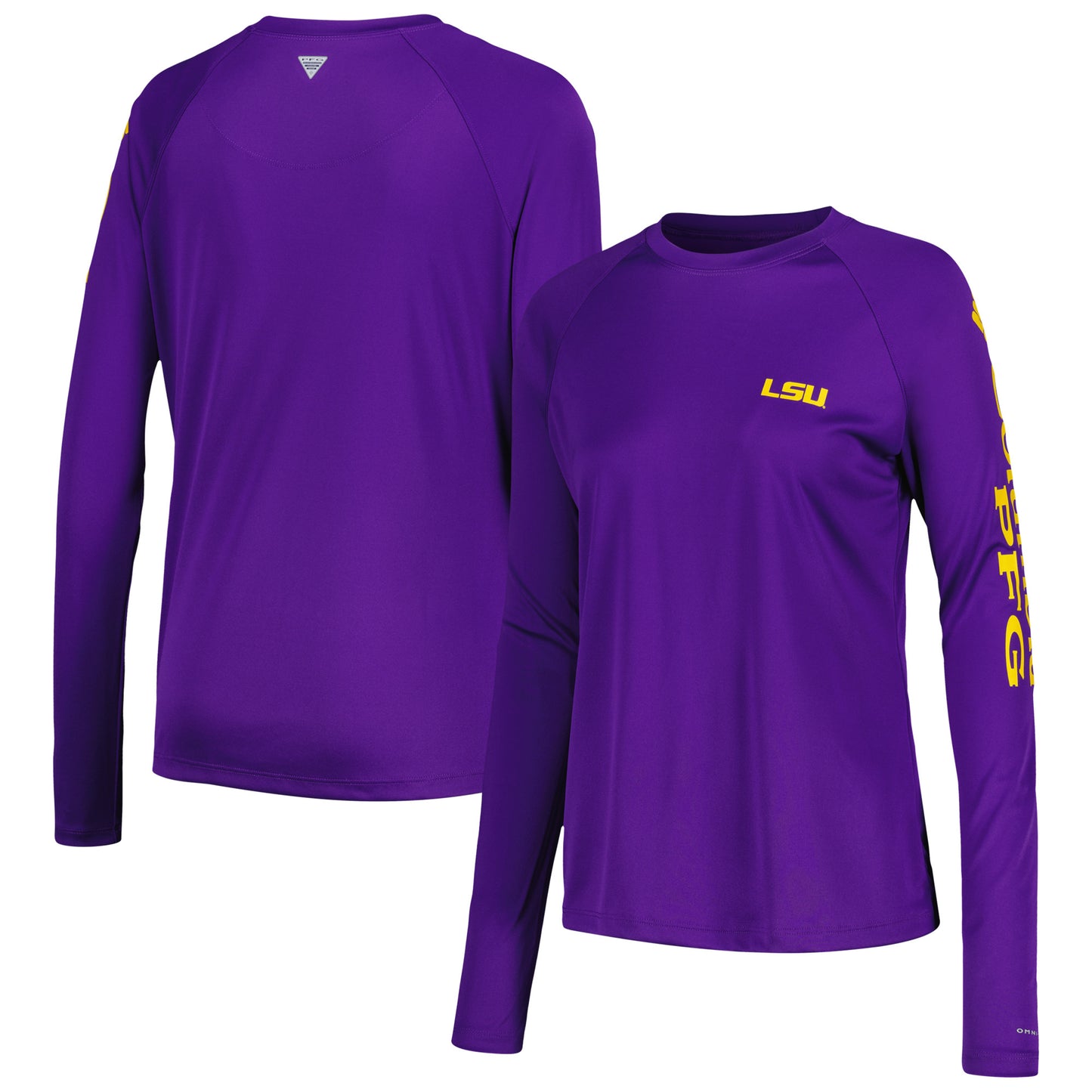 Women's Columbia Purple LSU Tigers PFG Tidal Long Sleeve T-Shirt