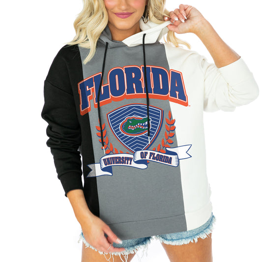 Women's Gameday Couture  Black Florida Gators Hall Of Fame Color Block Pullover Hoodie