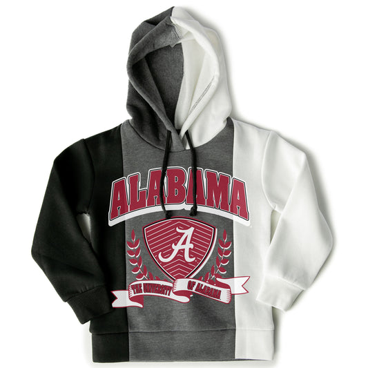 Girls Youth Gameday Couture  Black Alabama Crimson Tide Hall Of Fame Color Block Pullover Hoodie