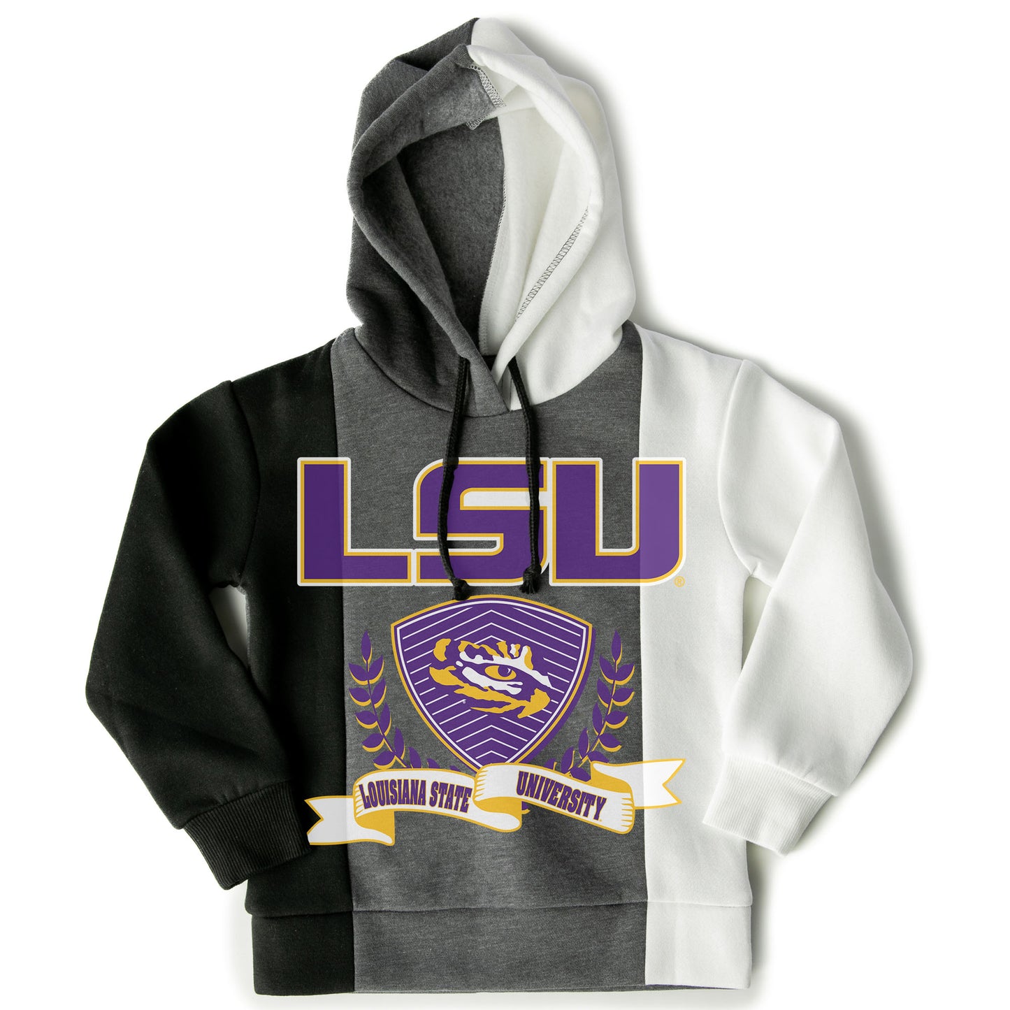 Girls Youth Gameday Couture  Black LSU Tigers Hall Of Fame Color Block Pullover Hoodie