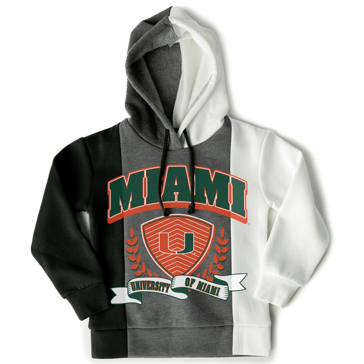 Girls Youth Gameday Couture  Black Miami Hurricanes Hall Of Fame Color Block Pullover Hoodie