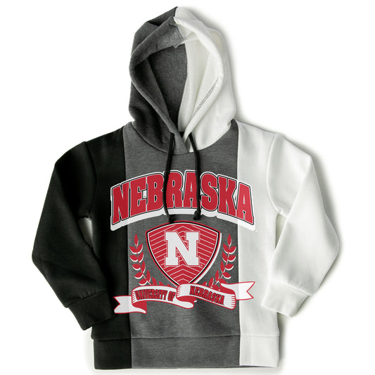 Girls Youth Gameday Couture  Black Nebraska Huskers Hall Of Fame Color Block Pullover Hoodie