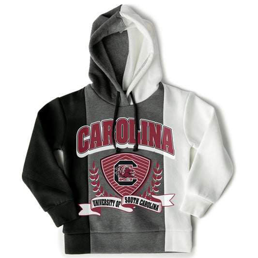 Girls Youth Gameday Couture  Black South Carolina Gamecocks Hall Of Fame Color Block Pullover Hoodie