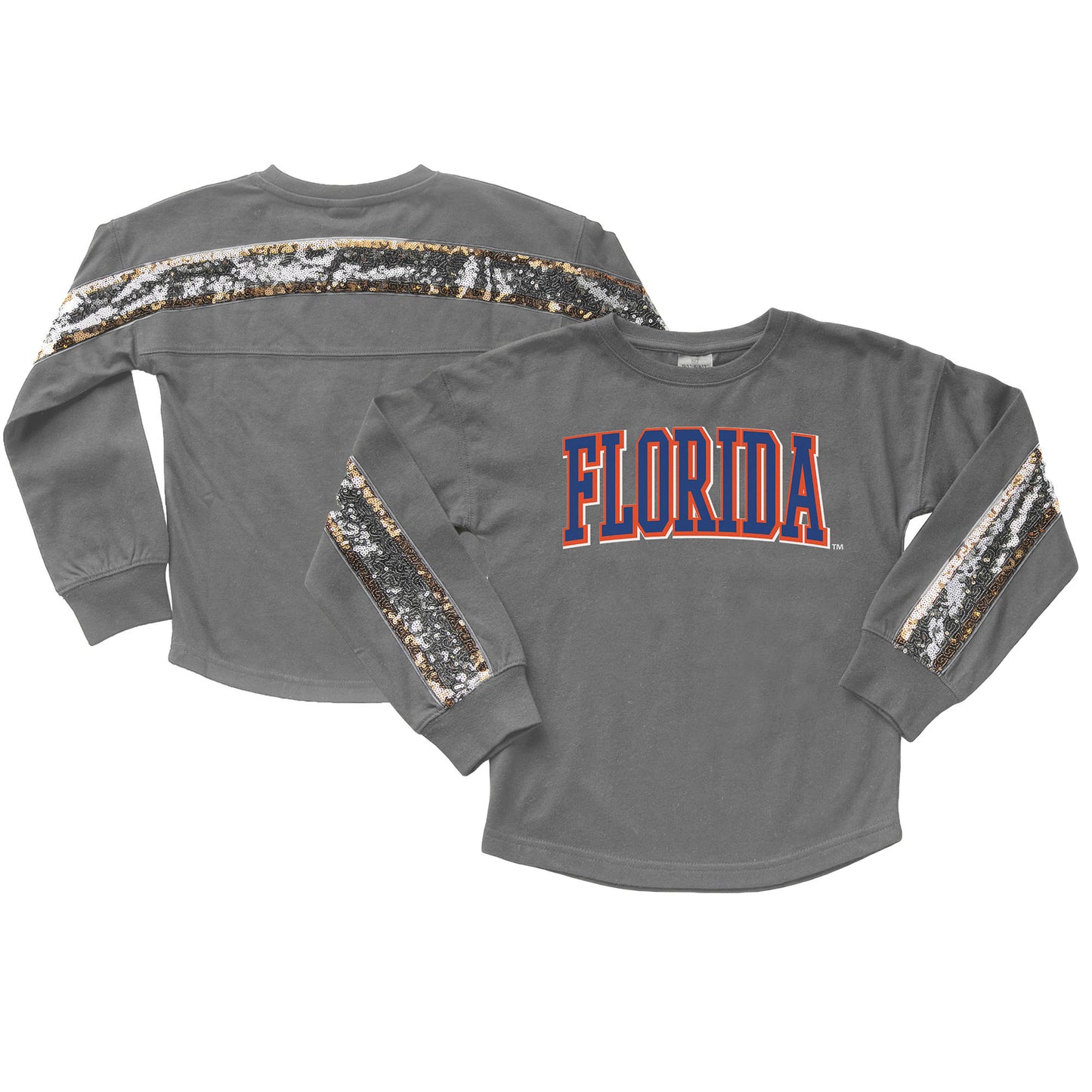 Girls Youth Gameday Couture  Gray Florida Gators Guess Who's Back Long Sleeve T-Shirt