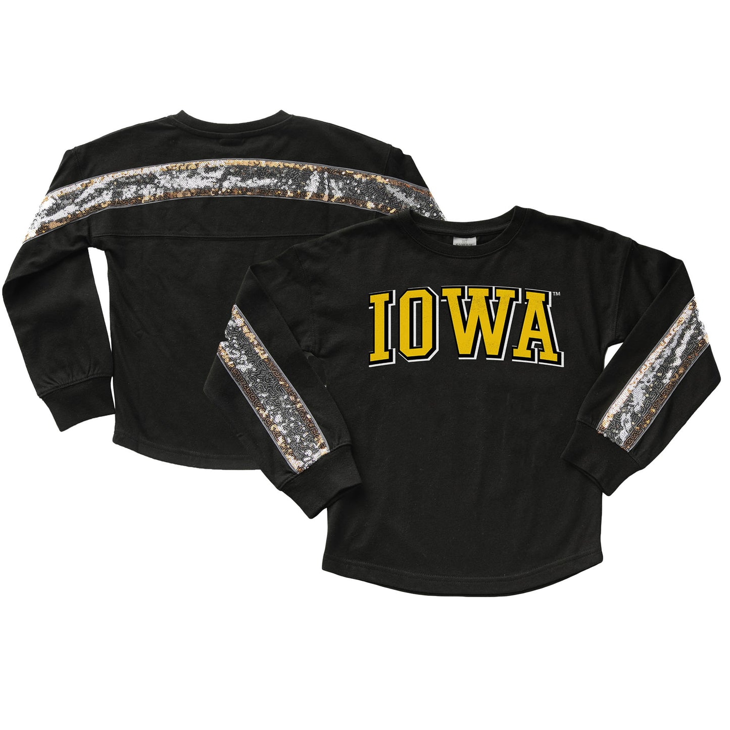 Girls Youth Gameday Couture  Black Iowa Hawkeyes Guess Who's Back Long Sleeve T-Shirt