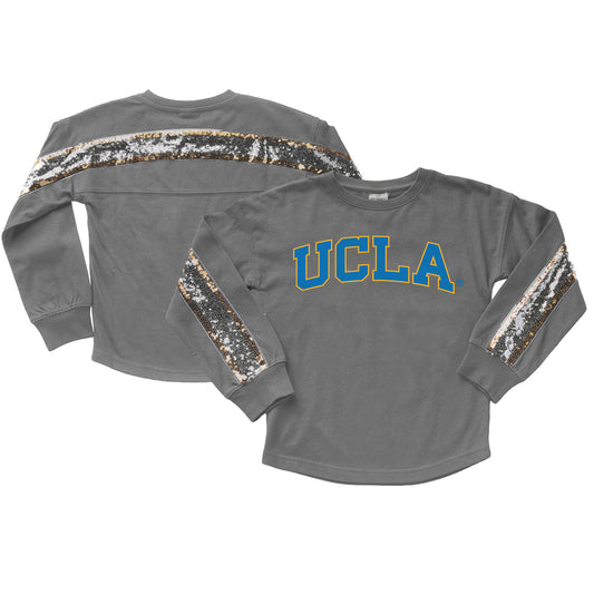 Girls Youth Gameday Couture  Gray UCLA Bruins Guess Who's Back Long Sleeve T-Shirt