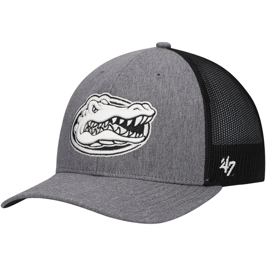 Men's '47 Charcoal Florida Gators Carbon Trucker Adjustable Hat