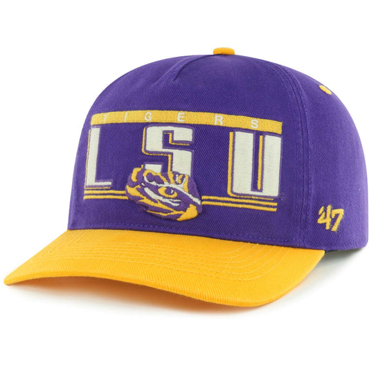 Men's '47 Purple LSU Tigers Double Header Hitch Adjustable Hat