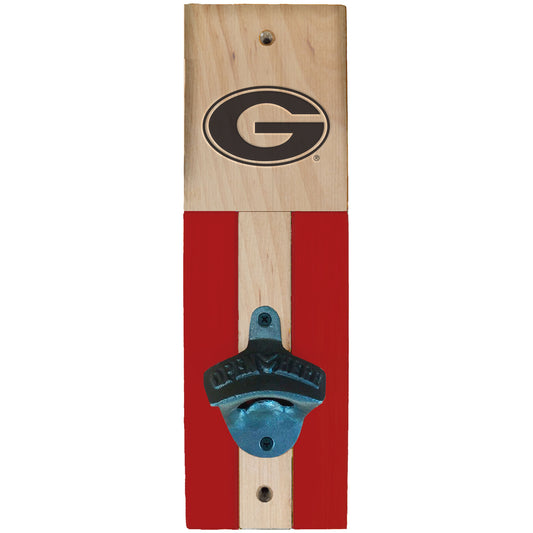 Georgia Bulldogs 3.5" x 11.5" Wall Mounted Bottle Opener