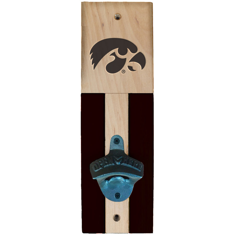 Iowa Hawkeyes 3.5" x 11.5" Wall Mounted Bottle Opener