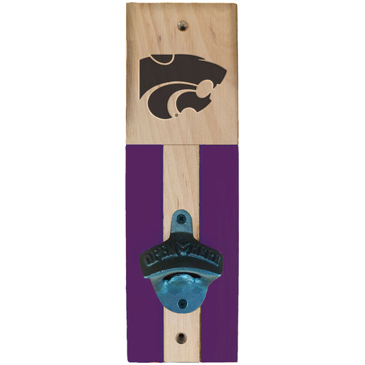 Kansas State Wildcats 3.5" x 11.5" Wall Mounted Bottle Opener