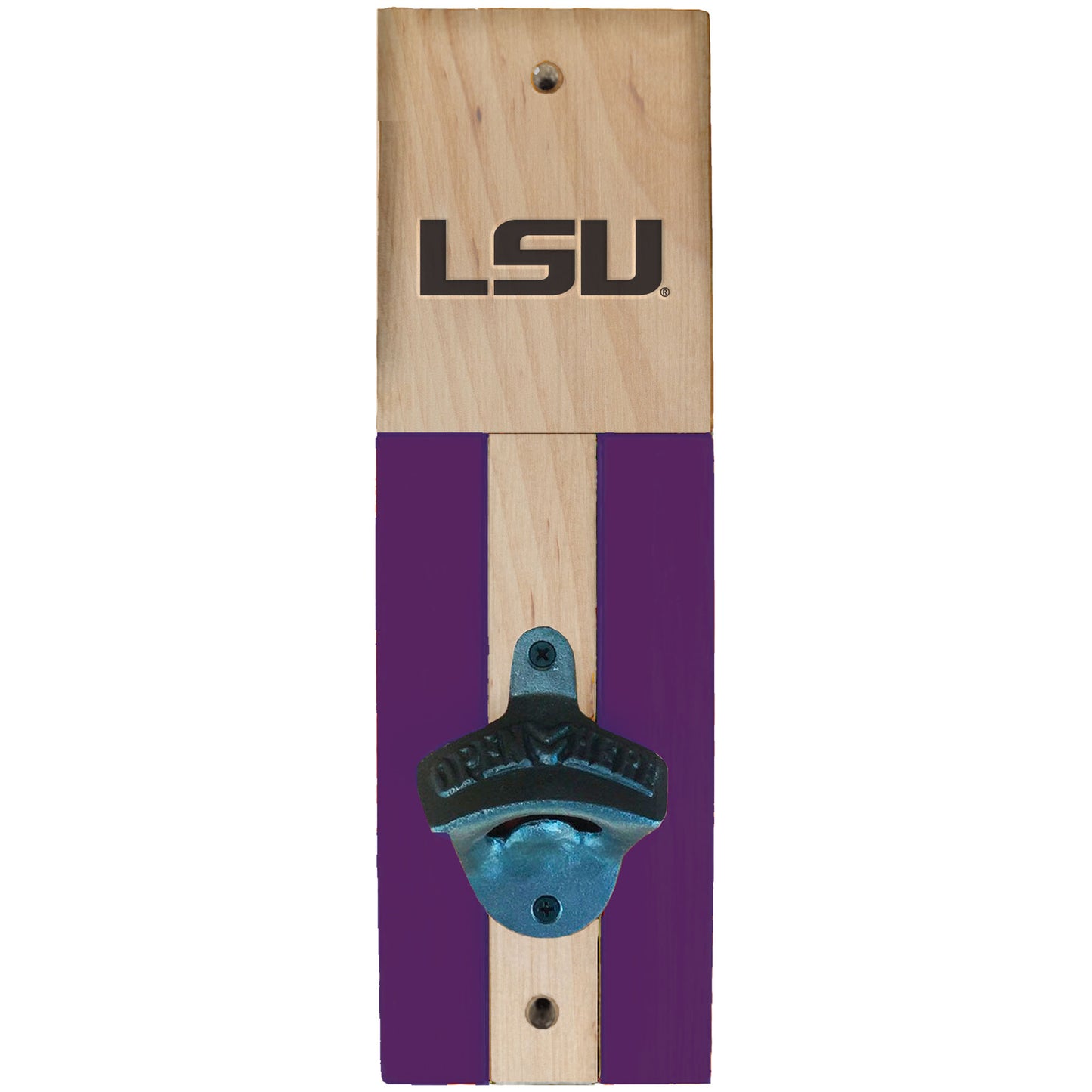LSU Tigers 3.5" x 11.5" Wall Mounted Bottle Opener