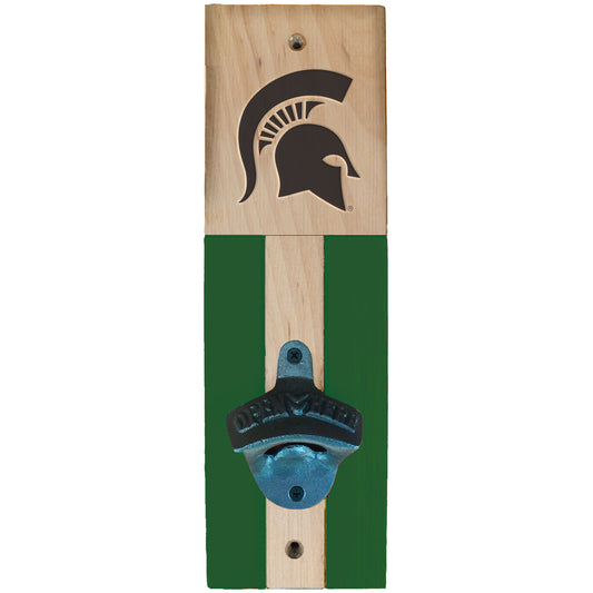 Michigan State Spartans 3.5" x 11.5" Wall Mounted Bottle Opener