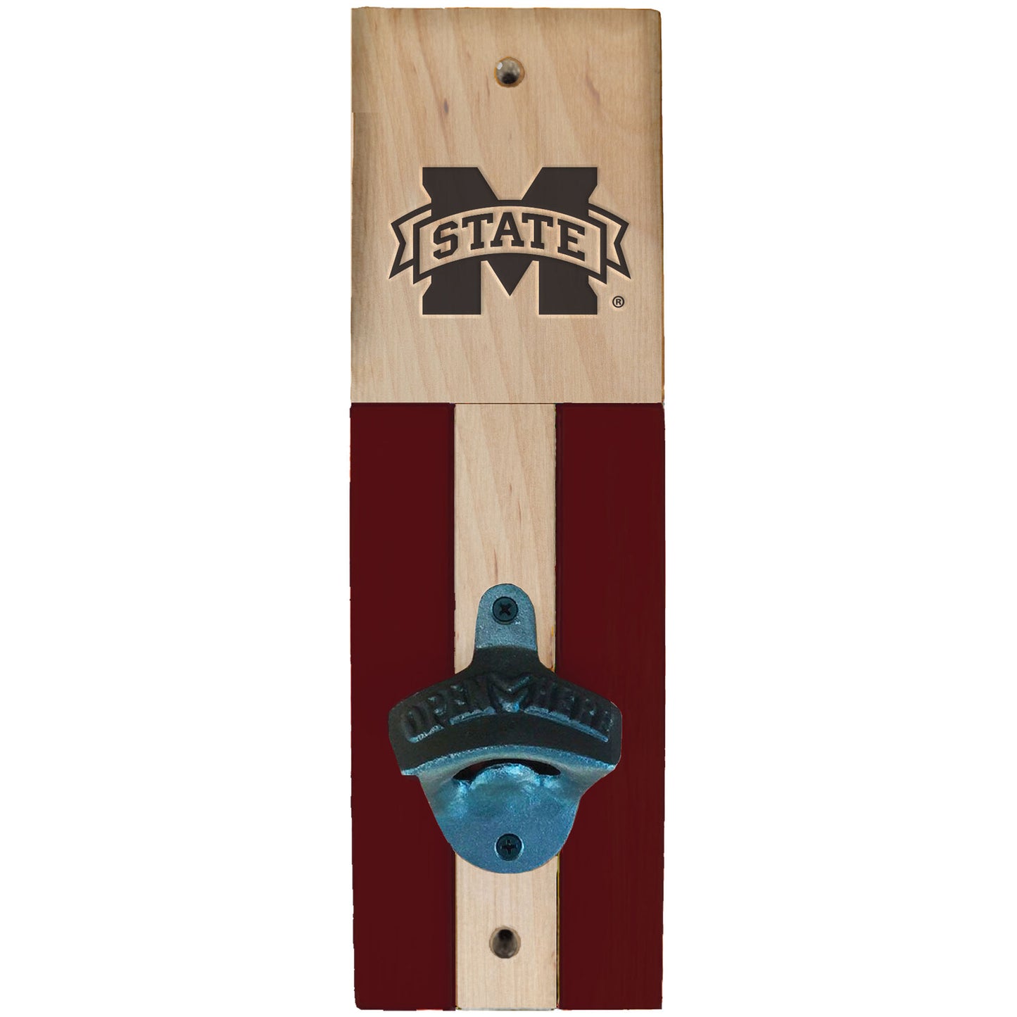 Mississippi State Bulldogs 3.5" x 11.5" Wall Mounted Bottle Opener