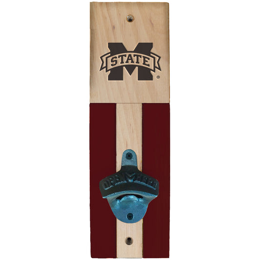 Mississippi State Bulldogs 3.5" x 11.5" Wall Mounted Bottle Opener