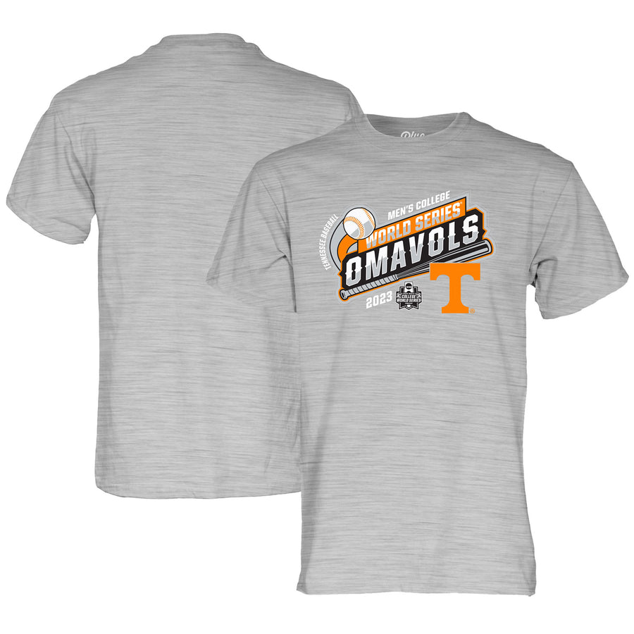 Blue 84  Gray Tennessee Volunteers 2023 NCAA Men's Baseball College World Series T-Shirt