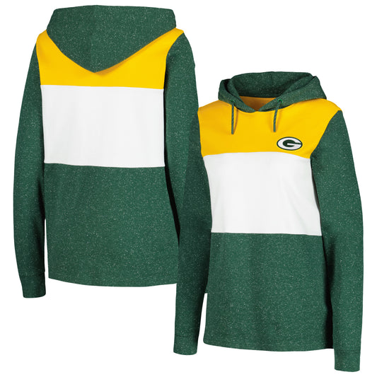 Women's Antigua Green Green Bay Packers Wicket Pullover Hoodie