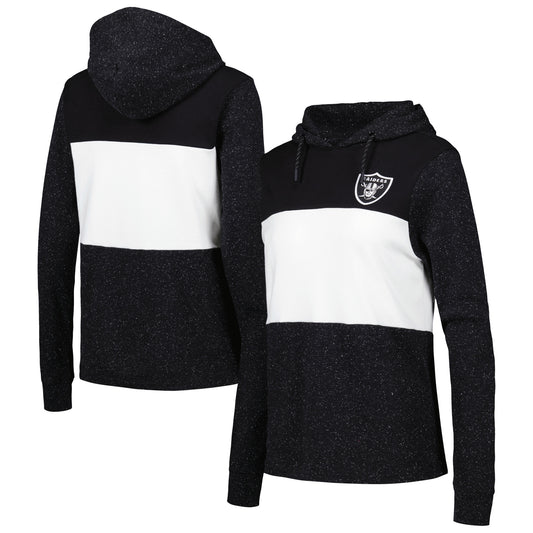 Women's Antigua Black Las Vegas Raiders Wicket Pullover Hoodie