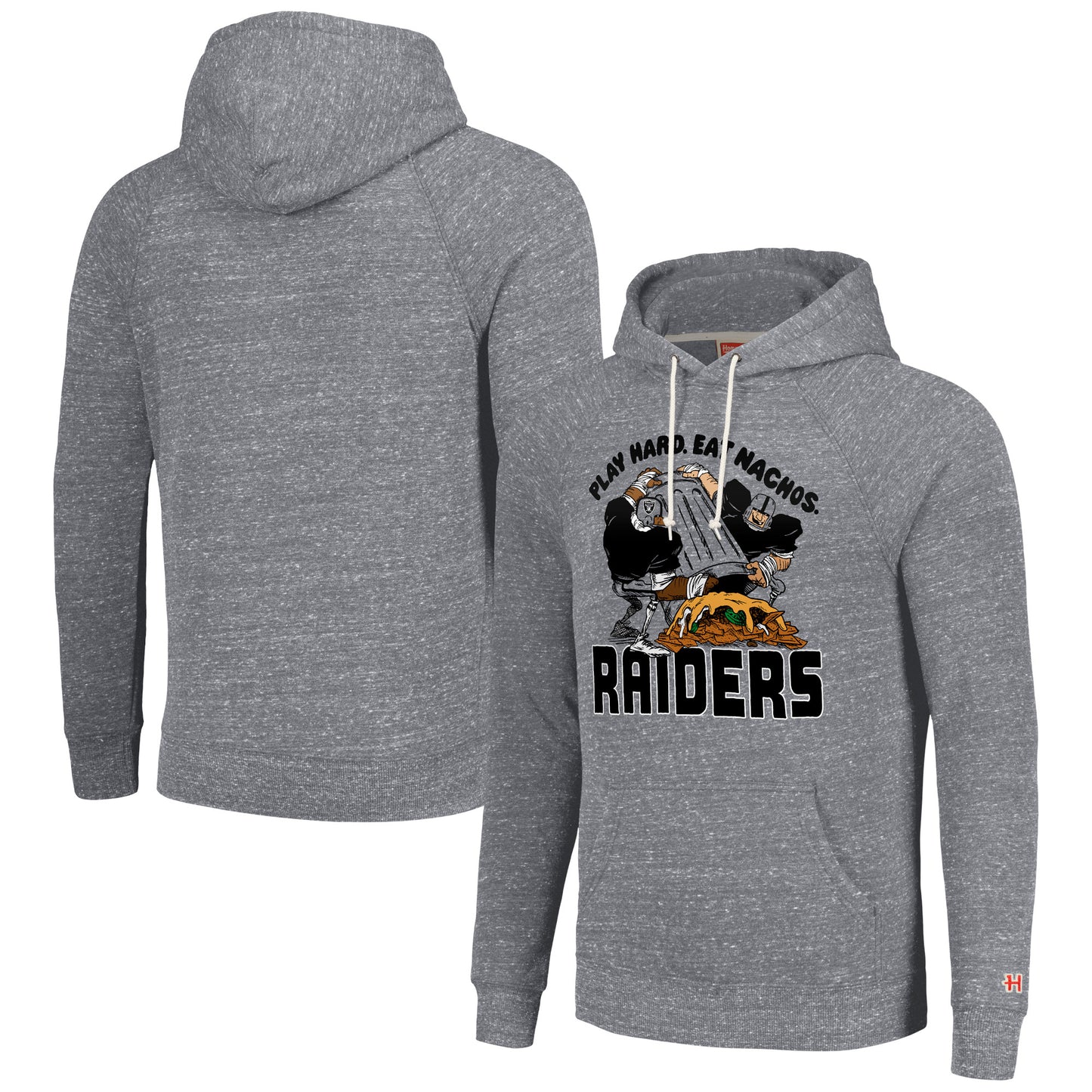 Unisex Homage Gray Las Vegas Raiders NFL x Guy Fieri’s Flavortown Tri-Blend Pullover Hoodie