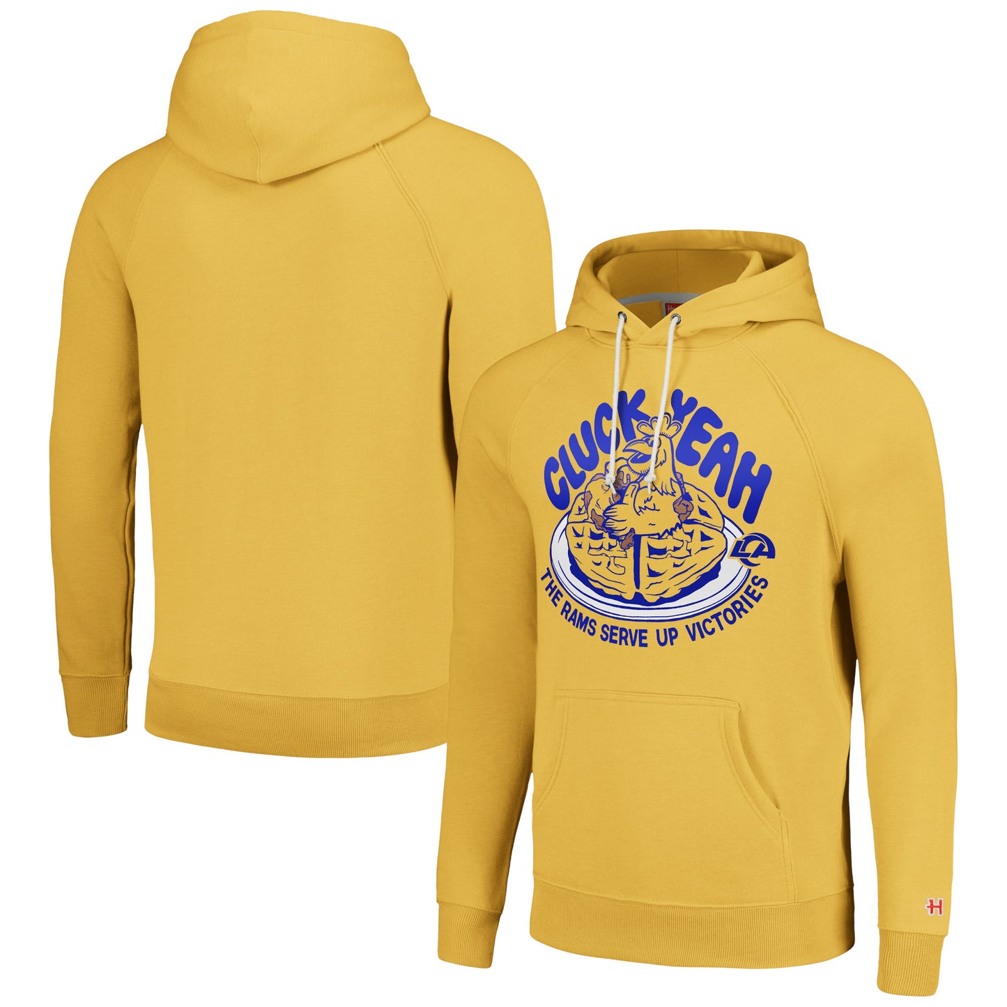 Unisex Homage Gold Los Angeles Rams NFL x Guy Fieri’s Flavortown Tri-Blend Pullover Hoodie