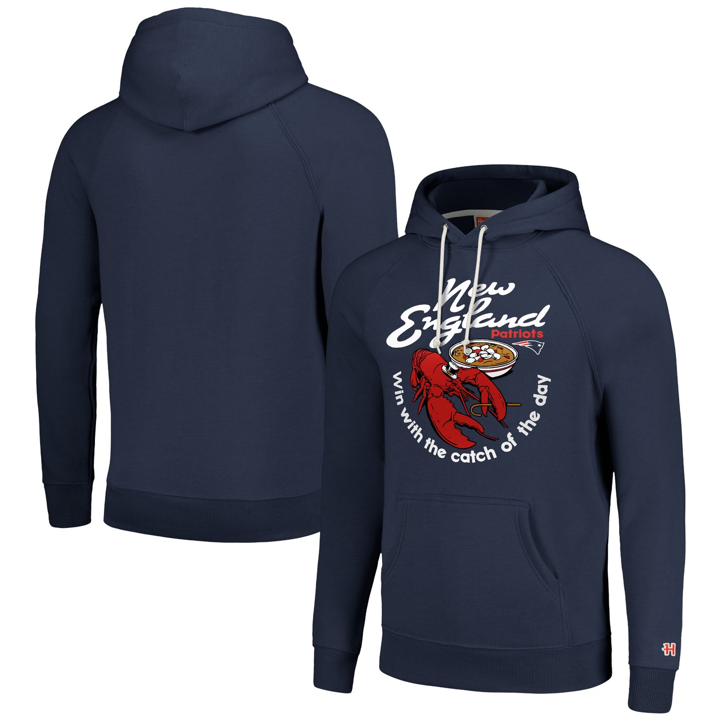 Unisex Homage Navy New England Patriots NFL x Guy Fieri’s Flavortown Tri-Blend Pullover Hoodie