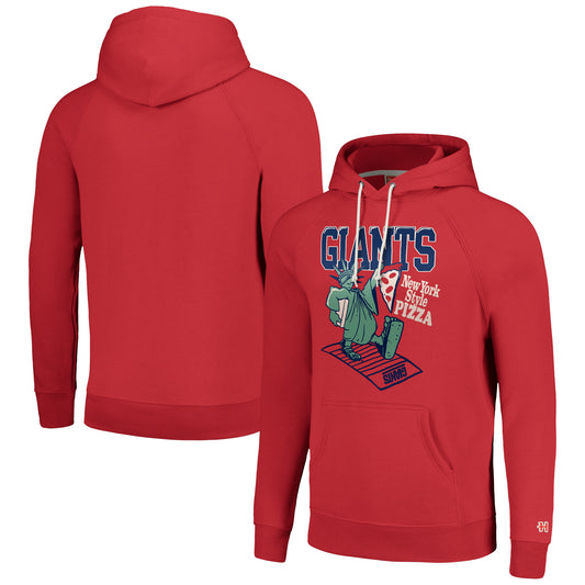 Unisex Homage Red New York Giants NFL x Guy Fieri���������s Flavortown Tri-Blend Pullover Hoodie