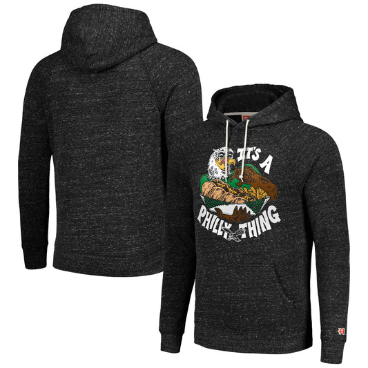 Unisex Homage Charcoal Philadelphia Eagles NFL x Guy Fieri’s Flavortown Tri-Blend Pullover Hoodie