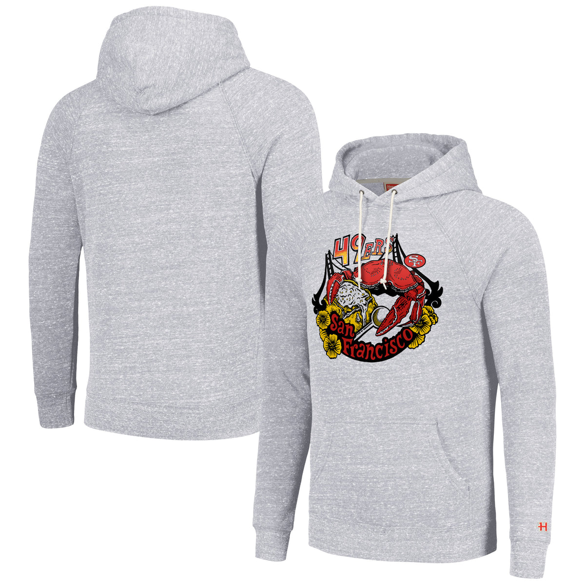 Unisex Homage Ash San Francisco 49ers NFL x Guy Fieri’s Flavortown Tri-Blend Pullover Hoodie