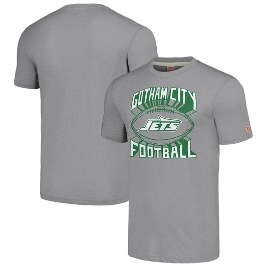 Men's Homage Gray New York Jets Hyper Local Tri-Blend T-Shirt