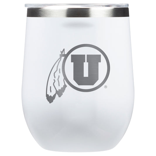 Corkcicle Utah Utes 12oz. Stemless Wine Tumbler