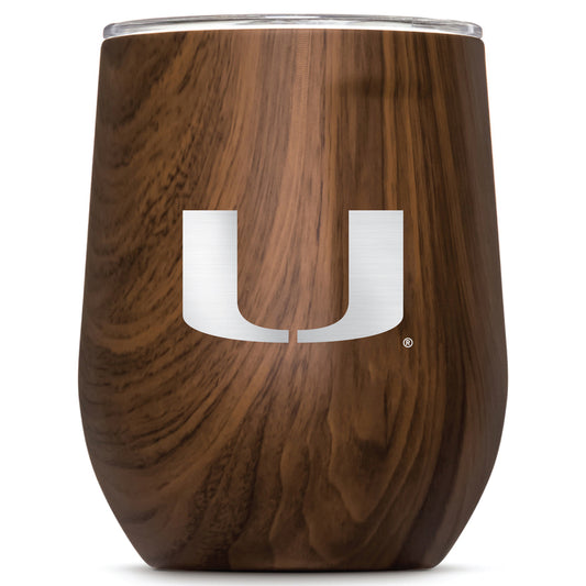 Corkcicle Miami Hurricanes 12oz. Stemless Wine Tumbler