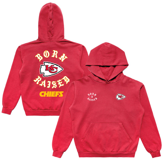 Unisex Born x Raised  Red Kansas City Chiefs Pullover Hoodie