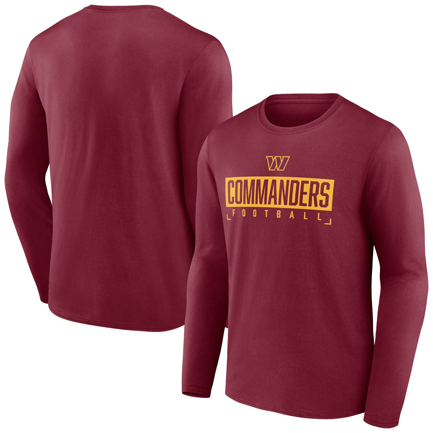 Men's Fanatics Burgundy Washington Commanders Big & Tall Wordmark Long Sleeve T-Shirt