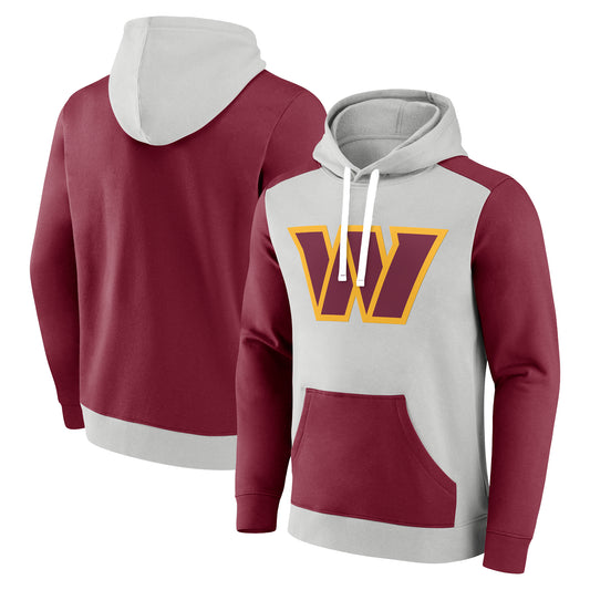 Men's Fanatics Gray/Burgundy Washington Commanders Big & Tall Team Fleece Pullover Hoodie