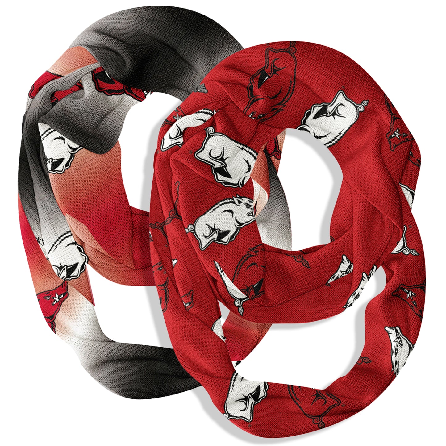 Vive La Fete  Arkansas Razorbacks Two-Piece Infinity Scarves Set
