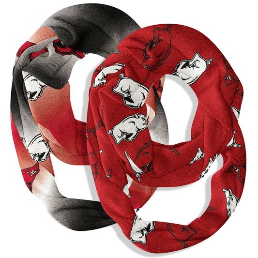 Vive La Fete  Arkansas Razorbacks Two-Piece Infinity Scarves Set