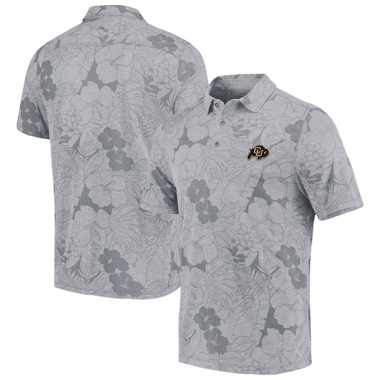 Men's Tommy Bahama Gray Colorado Buffaloes Miramar Blooms Print Polo