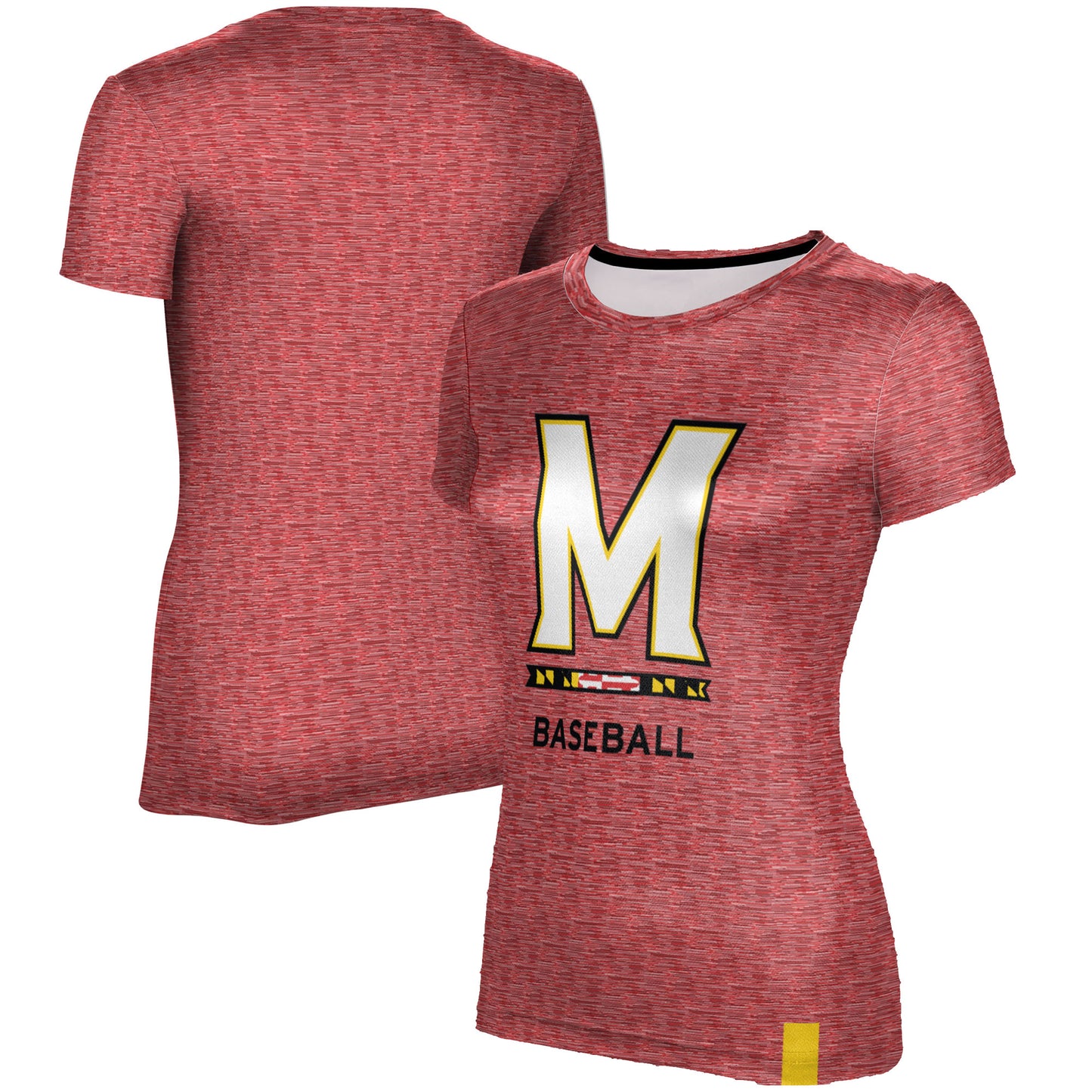 Women's ProSphere  Red Maryland Terrapins Baseball Logo T-Shirt